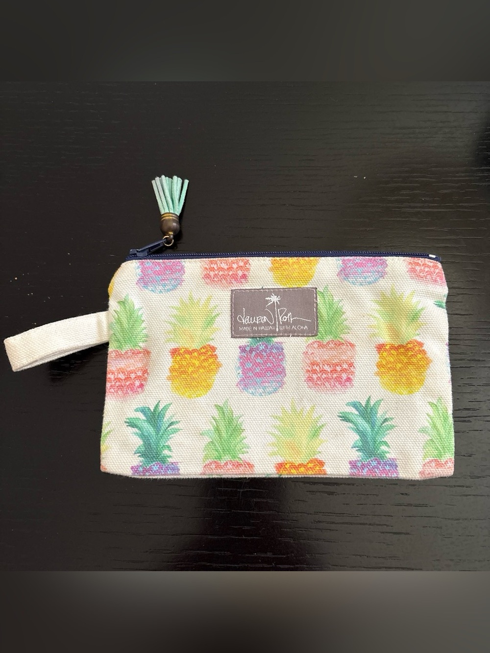 Lauren Roth Pineapple Print Pouch